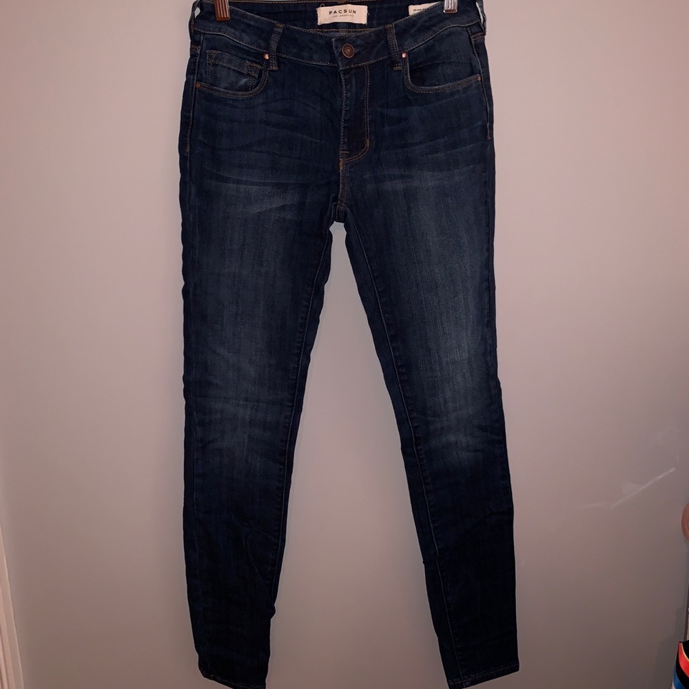 PacSun mid rise dark wash jeans